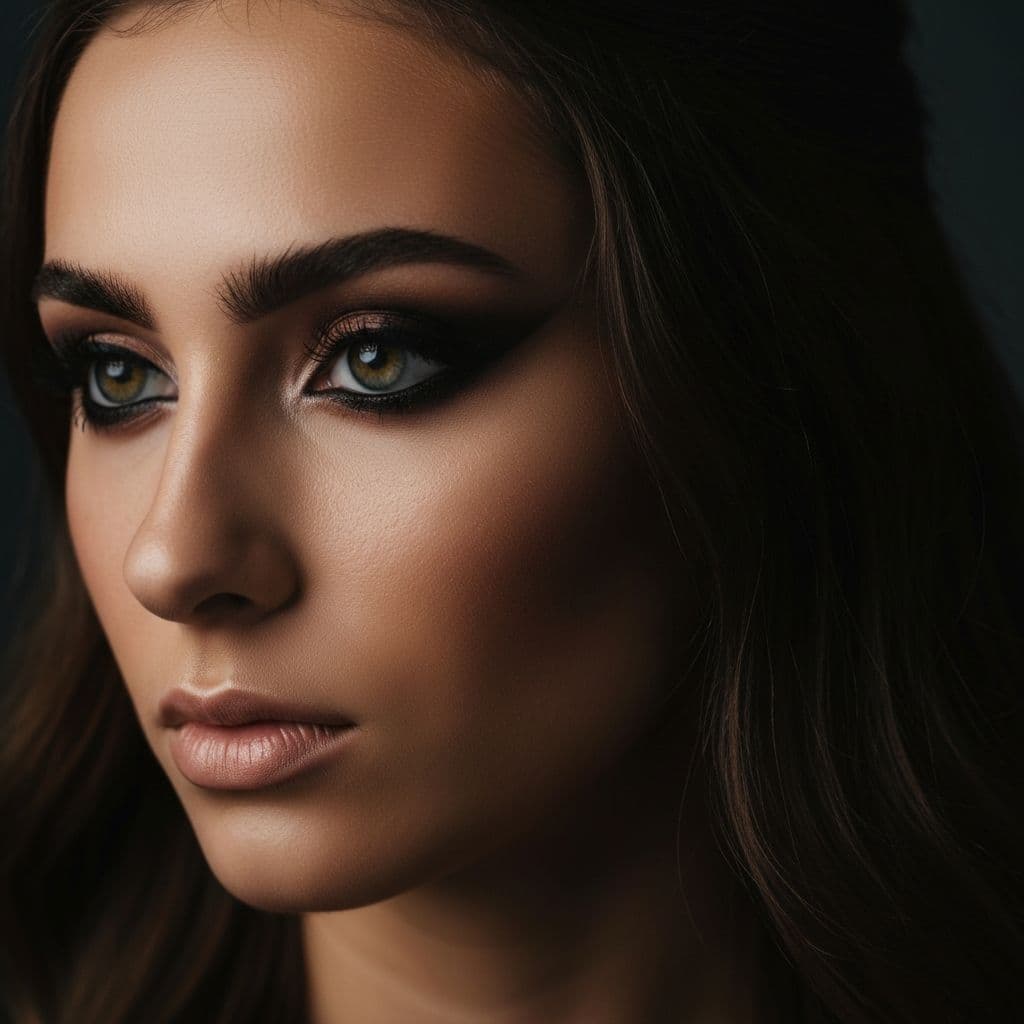 Спортивный макияж — до/после